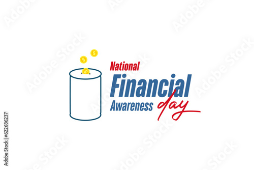 Wallpaper Mural National Financial Awareness Day, background template Holiday concept Torontodigital.ca