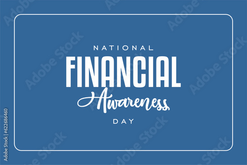 National Financial Awareness Day, background template Holiday concept