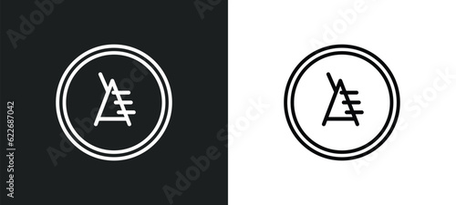 lifeguard chair outline icon in white and black colors. lifeguard chair flat vector icon from security collection for web, mobile apps and ui.