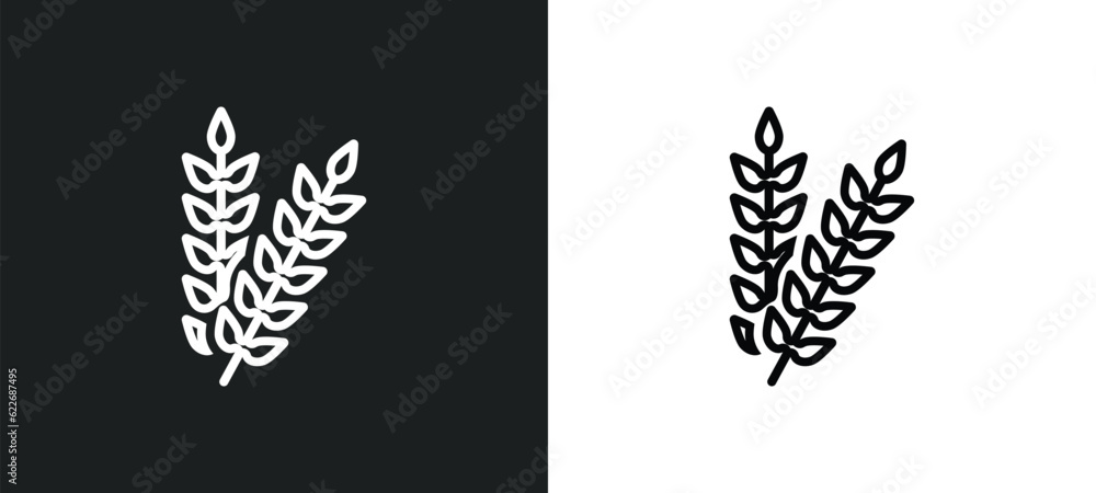 crops outline icon in white and black colors. crops flat vector icon from season collection for web, mobile apps and ui.