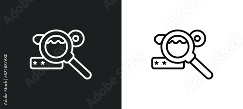 keywords outline icon in white and black colors. keywords flat vector icon from search engine optimization collection for web, mobile apps and ui.
