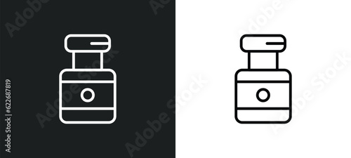 vial outline icon in white and black colors. vial flat vector icon from science collection for web, mobile apps and ui.