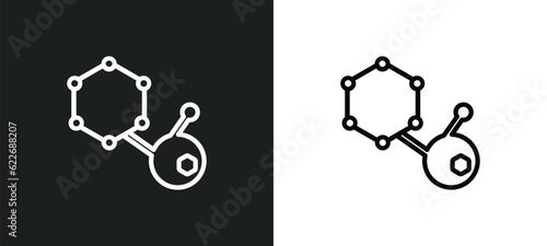 hormones outline icon in white and black colors. hormones flat vector icon from sauna collection for web, mobile apps and ui.
