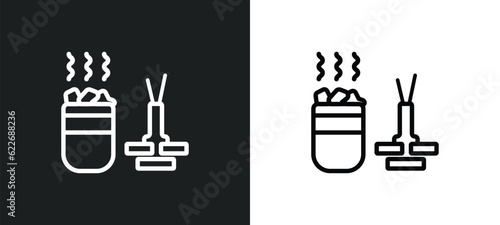 earth sauna outline icon in white and black colors. earth sauna flat vector icon from sauna collection for web, mobile apps and ui.