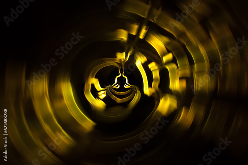 Yoga meditation in lotus pose with aura spiritual