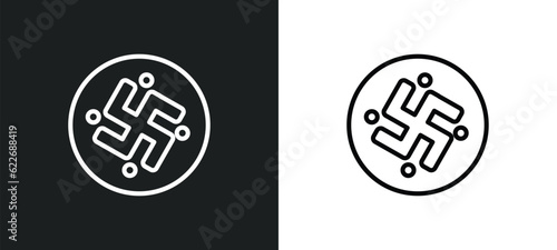outline icon in white and black colors. flat vector icon from religion collection for web, mobile apps and