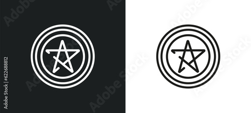 wicca outline icon in white and black colors. wicca flat vector icon from religion collection for web, mobile apps and ui.