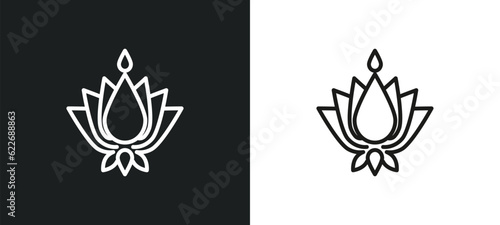 ayyavazhi outline icon in white and black colors. ayyavazhi flat vector icon from religion collection for web, mobile apps and ui.
