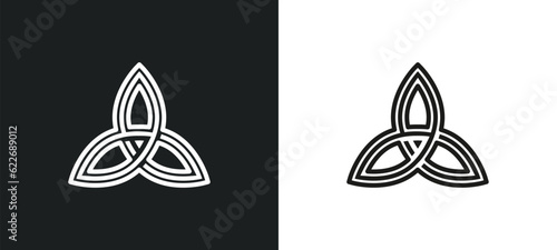 holy trinity outline icon in white and black colors. holy trinity flat vector icon from religion collection for web, mobile apps and ui.