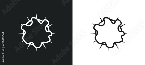 crown of thorns outline icon in white and black colors. crown of thorns flat vector icon from religion collection for web, mobile apps and ui.