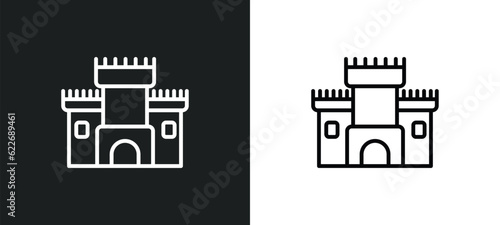 solomon temple in jerusalem outline icon in white and black colors. solomon temple in jerusalem flat vector icon from religion collection for web, mobile apps and ui.