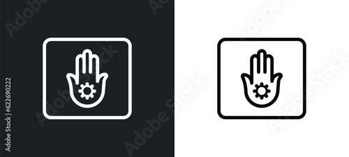 jainism outline icon in white and black colors. jainism flat vector icon from religion collection for web, mobile apps and ui.