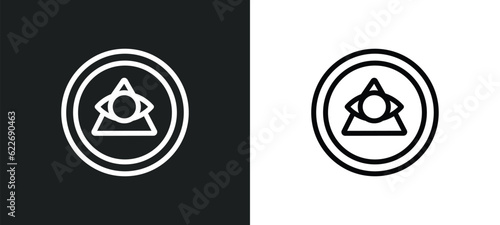 blasphemy outline icon in white and black colors. blasphemy flat vector icon from religion collection for web, mobile apps and ui. photo