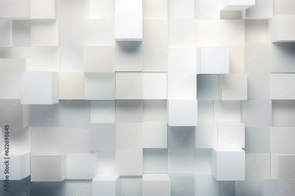 Minimalist Abstract Background of Geometric Shapes in Varying Shades of White Created with Generative AI Minimalist Abstract Background of Geometric Shapes in Varying Shades of White Created with Generative AI