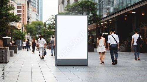 Blank billboard in city for advertising mockup