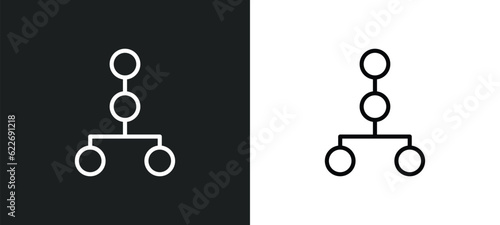 sitemap outline icon in white and black colors. sitemap flat vector icon from seo collection for web, mobile apps and ui.