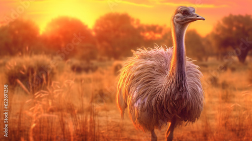 ostrich at the zoo HD 8K wallpaper Stock Photographic Image