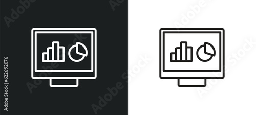 computer systems analyst outline icon in white and black colors. computer systems analyst flat vector icon from professions collection for web, mobile apps and ui.