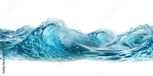 Ocean wave surface waves isolated on transparent background