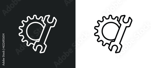 productivity tools outline icon in white and black colors. productivity tools flat vector icon from productivity collection for web, mobile apps and ui.