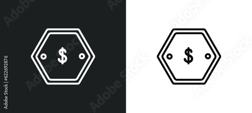 bribe outline icon in white and black colors. bribe flat vector icon from political collection for web, mobile apps and ui.