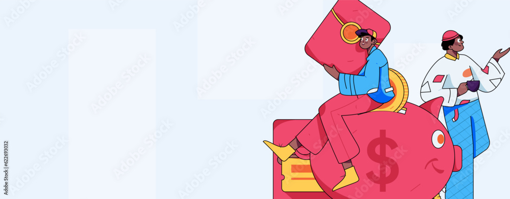 Naklejka premium Holiday Shopping E-Commerce Online Shopping People Flat Vector Concept Operation Hand Drawn Illustration 