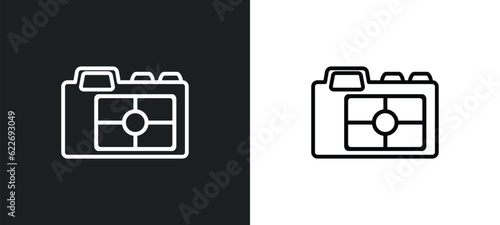 metering outline icon in white and black colors. metering flat vector icon from photography collection for web, mobile apps and ui.
