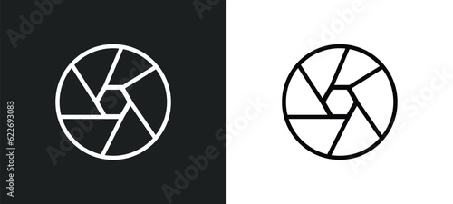 exposure outline icon in white and black colors. exposure flat vector icon from photography collection for web, mobile apps and ui.