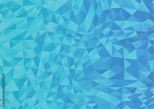 幾何学模様のシームレスな背景　ポリゴンモザイク　水色