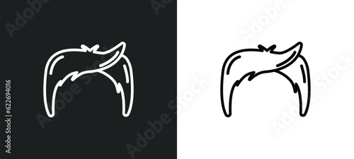 man hair outline icon in white and black colors. man hair flat vector icon from people collection for web, mobile apps and ui.