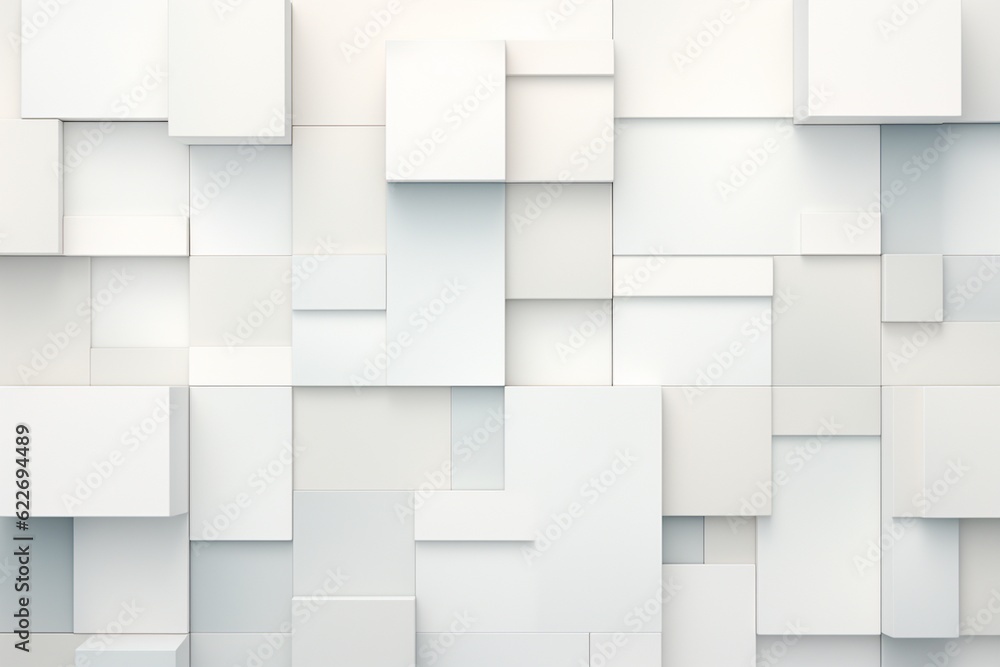 Minimalist Abstract Background of Geometric Shapes in Varying Shades of White Created with Generative AI Minimalist Abstract Background of Geometric Shapes in Varying Shades of White Created with Generative AI