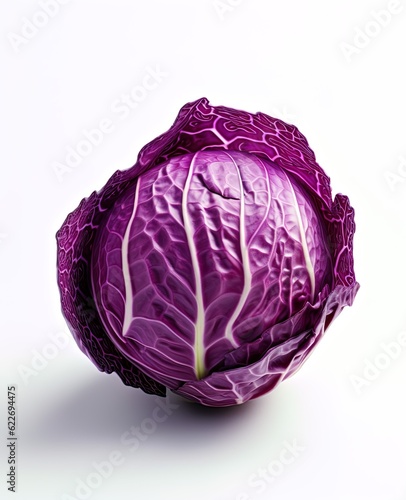 red cabbage isolated on white background
