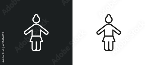 bridesmaids outline icon in white and black colors. bridesmaids flat vector icon from people collection for web, mobile apps and ui.