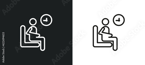 sit down outline icon in white and black colors. sit down flat vector icon from people collection for web, mobile apps and ui.