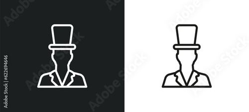 sir outline icon in white and black colors. sir flat vector icon from people collection for web, mobile apps and ui.