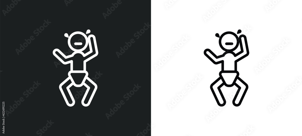 crying baby outline icon in white and black colors. crying baby flat vector icon from people collection for web, mobile apps and ui.