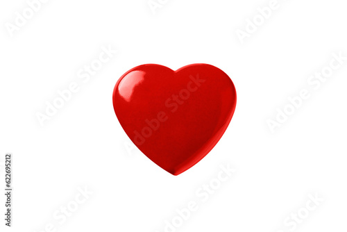 red heartisolated on transparent background  symbol of love