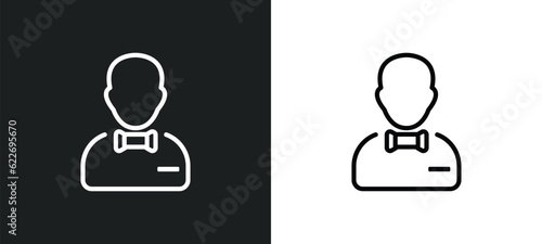 elegant outline icon in white and black colors. elegant flat vector icon from people collection for web, mobile apps and ui.
