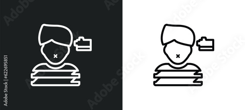 kidnapping outline icon in white and black colors. kidnapping flat vector icon from people collection for web, mobile apps and ui.