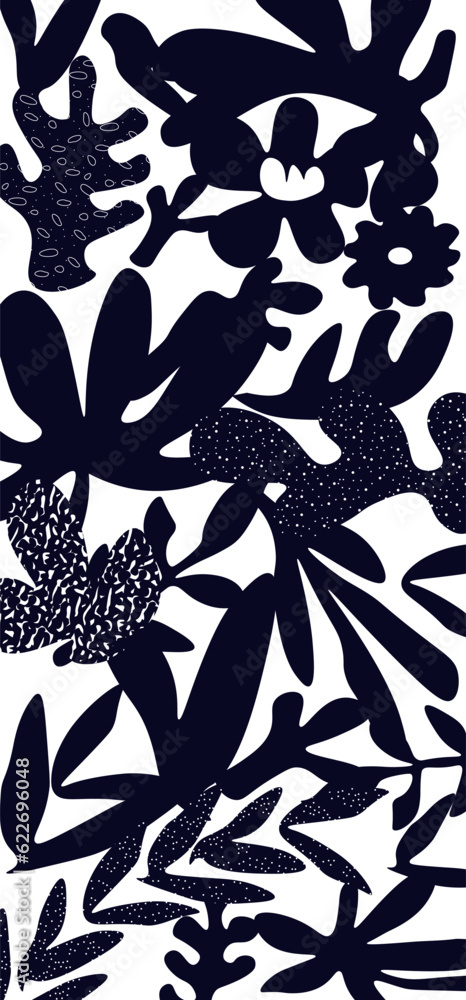 Decorative wallpaper with branches in blue tone. Delicate, blue-toned pattern with botanical elements. Nature-inspired poster for accent wall. Wall decor and mural for nursery. Twigs background. Decorative wallpaper with branches in blue tone. Delicate, blue-toned pattern with botanical elements. Nature-inspired poster for accent wall. Wall decor and mural for nursery. Twigs background.