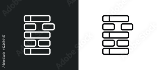 jenga outline icon in white and black colors. jenga flat vector icon from party collection for web, mobile apps and ui.