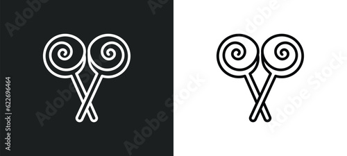 two candies outline icon in white and black colors. two candies flat vector icon from party collection for web, mobile apps and ui.