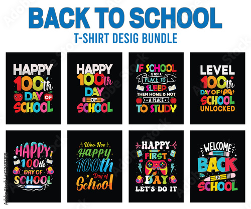 Back to school t-shirt design bundle ,happy first day of school t shirt bundle, typography t-shirts, kids tshirt, 