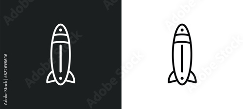 one suroard outline icon in white and black colors. one suroard flat vector icon from nautical collection for web, mobile apps and ui.