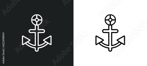 sailor outline icon in white and black colors. sailor flat vector icon from nautical collection for web, mobile apps and ui.