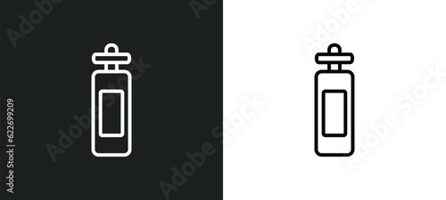 oxygen tank outline icon in white and black colors. oxygen tank flat vector icon from nautical collection for web, mobile apps and ui.