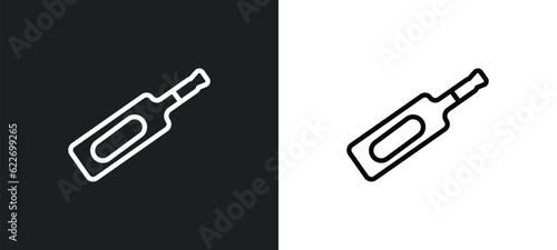 message in a bottle outline icon in white and black colors. message in a bottle flat vector icon from nautical collection for web, mobile apps and ui.
