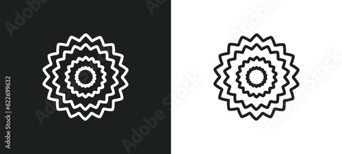 peony outline icon in white and black colors. peony flat vector icon from nature collection for web, mobile apps and ui.