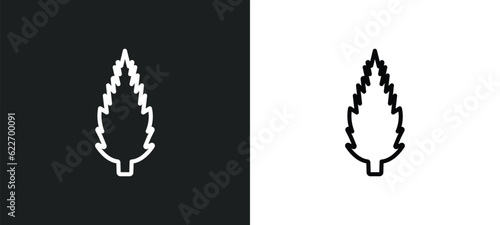 eastern redcedar tree outline icon in white and black colors. eastern redcedar tree flat vector icon from nature collection for web, mobile apps and ui.