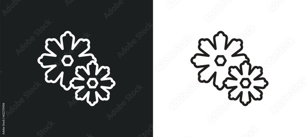 wedelia outline icon in white and black colors. wedelia flat vector icon from nature collection for web, mobile apps and ui.